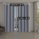 Ver imagem 4 de Cortina Blackout em Tecido Gelo Quarto Sala 2,80x1,80 Corta Luz Casa Dona