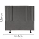 Ver imagem 3 de Cabeceira Estofada Cama Box Queen Grécia 160cm Suede Cinza Escuro