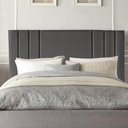 Ver imagem 2 de Cabeceira Estofada Cama Box Queen Grécia 160cm Suede Cinza Escuro