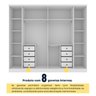 Guarda Roupa Casal 6 Portas 8 Gavetas Puxador MDF 270cm com Espelho Portugal Espresso Móveis   - 8