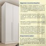Guarda Roupa Casal 6 Portas 8 Gavetas Puxador MDF 270cm com Espelho Portugal Espresso Móveis   - 14
