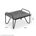 Ver imagem 3 de Mesa de Centro com Pés em Metal Tubular Gênova Pinus / Metal Preto - Luapa