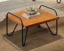 Ver imagem 1 de Mesa de Centro com Pés em Metal Tubular Gênova Pinus / Metal Preto - Luapa