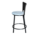 Ver imagem 5 de Jogo 2 Banqueta Baixa Para Cozinha Ratan Preta Estofado Floral Floral