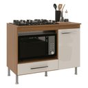 Ver imagem 2 de Balcão de Cozinha para Cooktop/forno 105cm com Tampo 1 Porta 1 Gaveta Multimóveis Cr20498