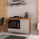 Ver imagem 1 de Balcão de Cozinha para Cooktop/forno 105cm com Tampo 1 Porta 1 Gaveta Multimóveis Cr20498