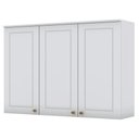 Ver imagem 1 de Armario Aéreo 3 Portas Mdf 120 Cm Americana C352 Branco Henn