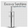 Escova Vaso Sanitário Privada Limpeza Higienização Aço Inox - 2