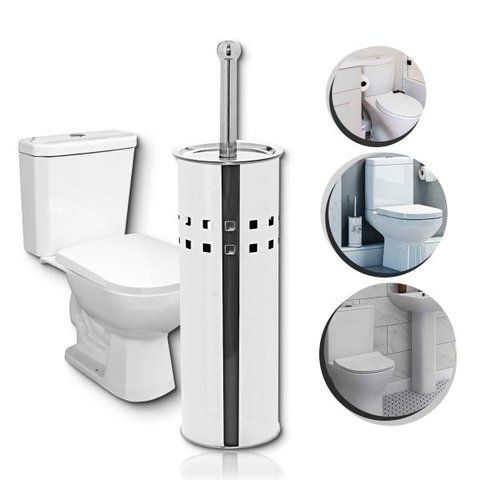 Escova Vaso Sanitário Privada Limpeza Higienização Aço Inox