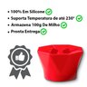 Pipoqueira Vermelha Micro-ondas Silicone Lavável Retratil - 4