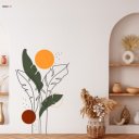Ver imagem 3 de Adesivo de Parede Flor Folhas de Bananeira Verde Preto Decorativo