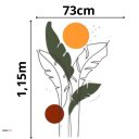 Ver imagem 2 de Adesivo de Parede Flor Folhas de Bananeira Verde Preto Decorativo