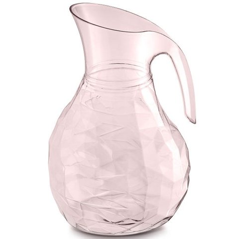 Jarro De Plástico Com Alça 2,3L Jarra Tango Para Água E Suco Rosa Translúcido UZ