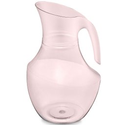 Jarra De Plástico Lisa Com Alça 2,1L Jarro Valsa Rosa Translúcido UZ - 1