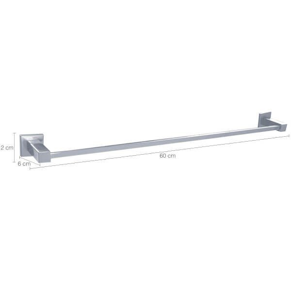 Suporte Porta Toalha De Banho Toalheiro 60cm Aço Inox Parede - 2
