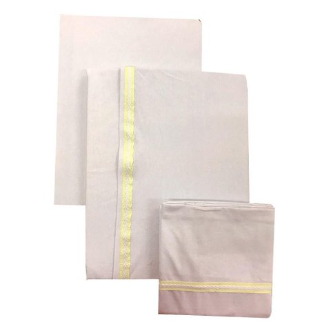 Jogo de Lençol Malha Liso para Mini Cama com 3 Peças Baby Joy Ref: 38010 Un Cinza Mescla