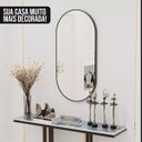 Ver imagem 7 de Espelho Oval 70x50cm com Moldura Alumínio Preto