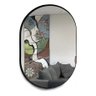 Espelho Oval 70x50cm com Moldura Alumínio Preto - 2