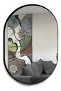 Ver imagem 2 de Espelho Oval 70x50cm com Moldura Alumínio Preto