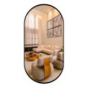 Ver imagem 6 de Espelho Oval 70x50cm com Moldura Alumínio Preto