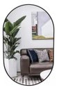 Ver imagem 1 de Espelho Oval 70x50cm com Moldura Alumínio Preto