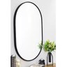 Espelho Oval 70x50cm com Moldura Alumínio Preto - 3