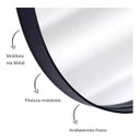 Ver imagem 4 de Espelho Oval 70x50cm com Moldura Alumínio Preto