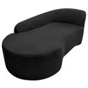 Ver imagem 5 de Kit Sofá Curvo França 140cm L.e e 2 Poltronas Luiza Max Conforto, Linho Preto