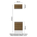 Ver imagem 4 de Kit Madesa Topazio 60 cm 2 Portas com Armário Aéreo e Balcão Branco/Rustic