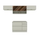 Ver imagem 2 de Cozinha Compacta 100% MDF com Aéreo Basculante Vidro e Balcão Pia com Tampo Fineze