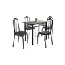 Conjunto Mesa Genebra com 4 Cadeiras Alicante Fabone Preto Prata com Mesclado Petróleo - 2