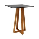 Ver imagem 1 de Mesa Bistrô Madri 4 Lugares Quadrada MDF Laqueado Amêndoa e Preto