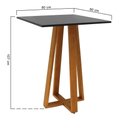 Ver imagem 4 de Mesa Bistrô Madri 4 Lugares Quadrada MDF Laqueado Amêndoa e Preto