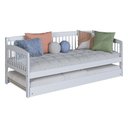 Ver imagem 5 de Sofá-cama com Cama Auxiliar de Madeira Maciça para Colchão 78x188cm Multimóveis Cr35275 Branco