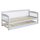 Ver mais imagens de Sofá-cama com Cama Auxiliar de Madeira Maciça para Colchão 78x188cm Multimóveis Cr35275 Branco