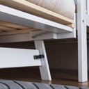 Ver imagem 4 de Sofá-cama com Cama Auxiliar de Madeira Maciça para Colchão 78x188cm Multimóveis Cr35275 Branco