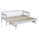 Ver imagem 3 de Sofá-cama com Cama Auxiliar de Madeira Maciça para Colchão 78x188cm Multimóveis Cr35275 Branco
