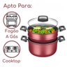 Panela Cozimento A Vapor Antiaderente 3 Em 1 Legumes Verduras Massaas Caçarola Espagueteira Escorred - 3