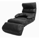 Ver imagem 1 de Poltrona De Chão Reclinável Pu Preto 180x57x16cm