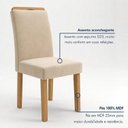 Ver imagem 6 de Conjunto de Mesa de Jantar 4 Lugares Isla e Lyra Tampo Vidro/MDF 120x80cm Cinamomo Off White Bege