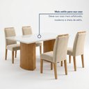 Ver mais imagens de Conjunto de Mesa de Jantar 4 Lugares Isla e Lyra 120x80cm Cinamomo Off White Bege