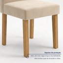 Ver imagem 7 de Conjunto de Mesa de Jantar 4 Lugares Isla e Lyra Tampo Vidro/MDF 120x80cm Cinamomo Off White Bege