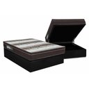 Ver imagem 1 de Cama Box Baú Casal Colchão Ortopédico Ortobom Light + Base Crc Suede Black (138x188)