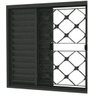 Janela Veneziana 4f 100x100 Req. 7 Cm sem Vidro Grade Xadrez - 2