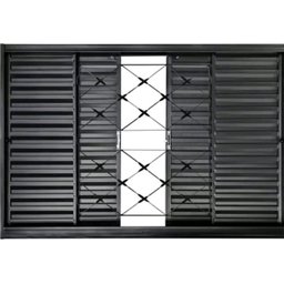 Janela Veneziana 4f 100x100 Req. 7 Cm sem Vidro Grade Xadrez - 1