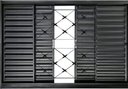 Ver imagem 1 de Janela Veneziana 4f 100x100 Req. 7 Cm sem Vidro Grade Xadrez