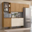 Ver imagem 5 de Cozinha 4 Pecas 251 Cm Mdf Vert Plus Freijo Freijo Soft Ktp
