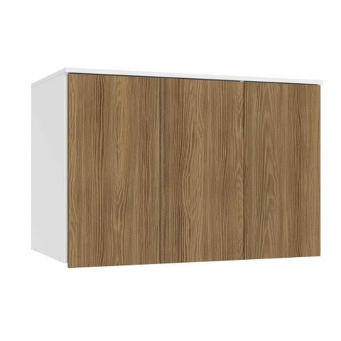 Armário Ponte Modulado Aéreo Solteiro N541 Adapt C- 3 Portas Branco-nogueira - Kappesberg