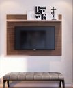 Ver imagem 1 de Painel Suspenso Maia 135mt para Tvs até 55 Polegadas Nogueira Real Off White - Colibri