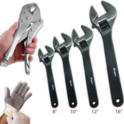 Kit Chave Inglesa Ajustável 8 10 12 18 com Alicate de Pressão - 1 Kit Chave Inglesa Ajustável 8 10 12 18 com Alicate de Pressão - 1